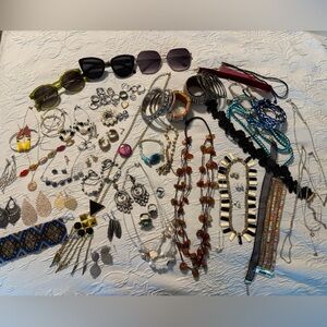 Bag of assorted Jewelry and Sunglasses Collection